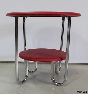 Bauhaus Metal & Chrome Table by Michael Thonet for Thonet, 1940s-RVK-949747