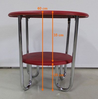 Bauhaus Metal & Chrome Table by Michael Thonet for Thonet, 1940s-RVK-949747