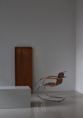 Bauhaus MR20 Cantilever Chair in Rattan Cane and Steel attributed to Ludwig Mies van der Rohe, 1970s-WRF-1757372