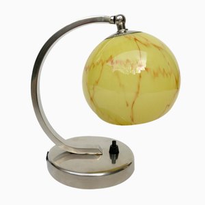 Bauhaus Nickel-Plated Bedside Table Lamp, 1930s-EY-1774335