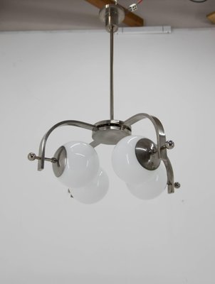 Bauhaus Nickel-Plated Chandelier, 1930s-TZ-1153585