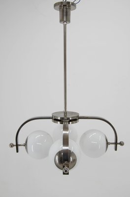 Bauhaus Nickel-Plated Chandelier, 1930s-TZ-1153585