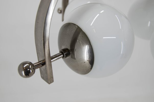 Bauhaus Nickel-Plated Chandelier, 1930s-TZ-1153585