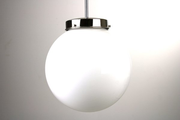 Bauhaus Opal Glass Ball Light, 1930s-ZWH-1311347