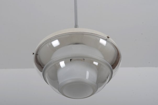 Bauhaus Opaline Glass Pendant Lamp in the Style of Poul Henningsen, 1930s-AX-736258