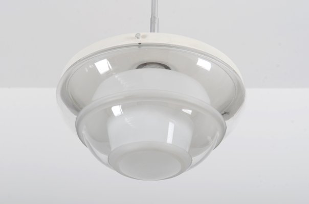 Bauhaus Opaline Glass Pendant Lamp in the Style of Poul Henningsen, 1930s-AX-736258