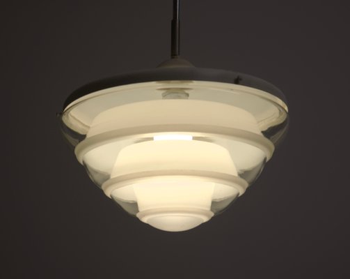 Bauhaus Opaline Glass Pendant Lamp in the Style of Poul Henningsen, 1930s-AX-736269