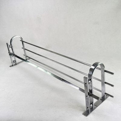 Bauhaus or Art Deco Chromed Wall Rack-JUZ-1022640