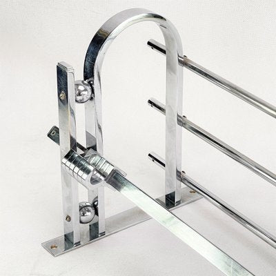 Bauhaus or Art Deco Chromed Wall Rack-JUZ-1022640