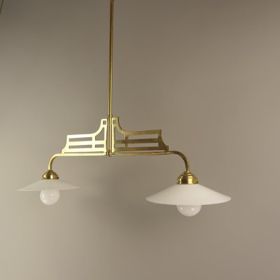 Bauhaus Pendant Lamp in Brass, 1920s-KDB-1771344