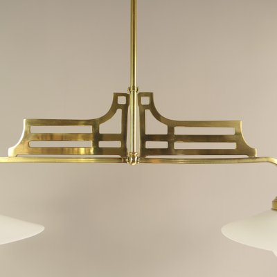 Bauhaus Pendant Lamp in Brass, 1920s-KDB-1771344