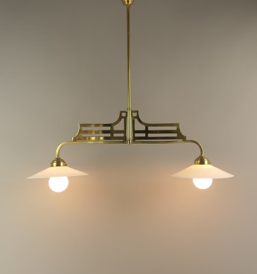 Bauhaus Pendant Lamp in Brass, 1920s-KDB-1771344