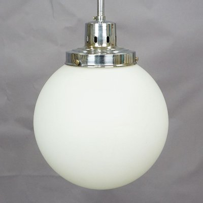 Bauhaus Pendant Light with Opaline Glass Shade, 1920s-KJP-1732626