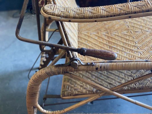 Bauhaus Rattan Garden Lounger in the Style of Erich Dieckmann-JO-980242