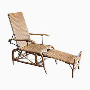 Bauhaus Rattan Garden Lounger in the Style of Erich Dieckmann-JO-980242