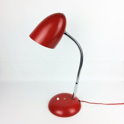 Bauhaus Red Metal Table Lamp, 1950s-YBU-686915