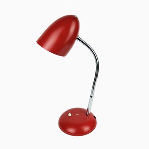 Bauhaus Red Metal Table Lamp, 1950s-YBU-686915