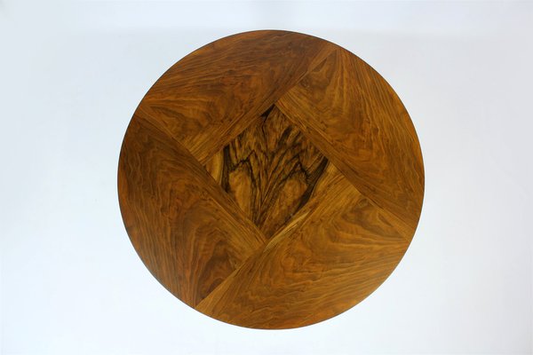 Bauhaus Round Table in Walnut by Robert Slezak, 1930s-WVS-1444665