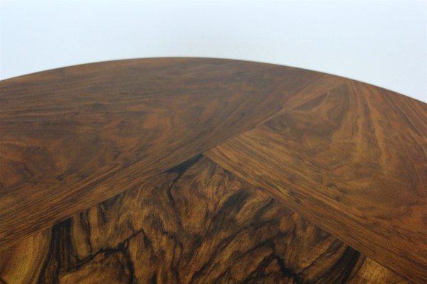 Bauhaus Round Table in Walnut by Robert Slezak, 1930s-WVS-1444665