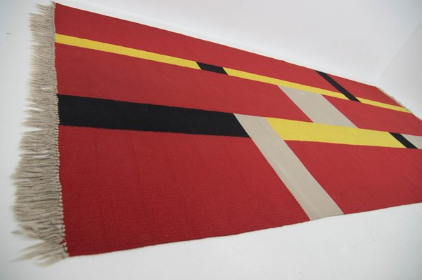 Bauhaus Rug, Czechoslovakia, 1940s-TZ-1398625