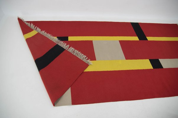 Bauhaus Rug, Czechoslovakia, 1940s-TZ-1398625