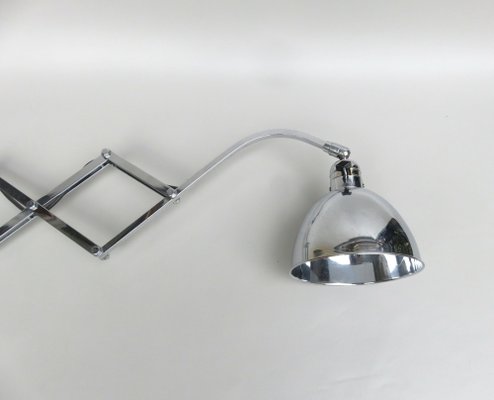 Bauhaus Scissor lamp in Chrome-Plated Brass, 1930s-EY-1821362