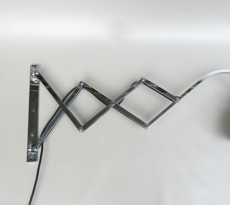 Bauhaus Scissor lamp in Chrome-Plated Brass, 1930s-EY-1821362