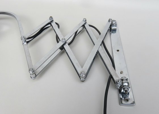 Bauhaus Scissor lamp in Chrome-Plated Brass, 1930s-EY-1821362