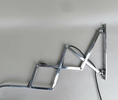 Bauhaus Scissor lamp in Chrome-Plated Brass, 1930s-EY-1821362