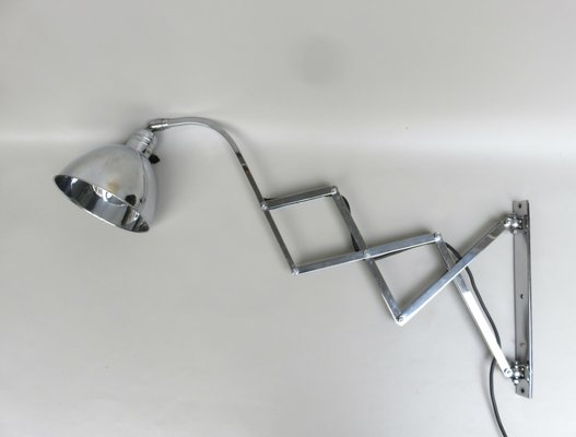 Bauhaus Scissor lamp in Chrome-Plated Brass, 1930s-EY-1821362