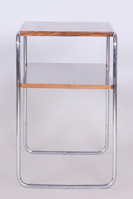 Bauhaus Side Table, Hynek Gottwald, Walnut, Chrome, Czechia, 1930s-WHY-1734488