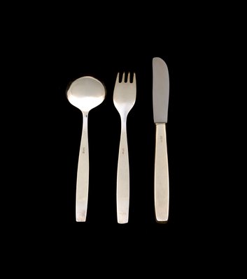 Bauhaus Silver-Plated Model Smalcalda 288 Cutlery by Günter Reißmann, 1960s, Set of 18-VLO-1347397