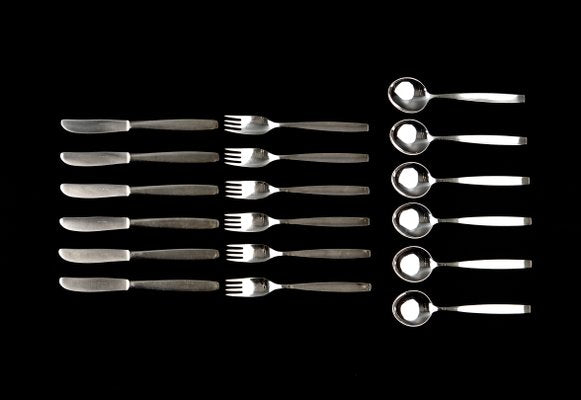 Bauhaus Silver-Plated Model Smalcalda 288 Cutlery by Günter Reißmann, 1960s, Set of 18-VLO-1347397