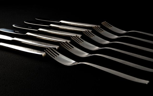 Bauhaus Silver-Plated Model Smalcalda 288 Cutlery by Günter Reißmann, 1960s, Set of 18-VLO-1347397