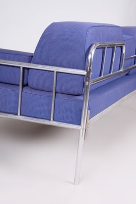 Bauhaus Sofa in Chrome-Plated Steel & New Upholstery, Czech, 1930s-WHY-1777980