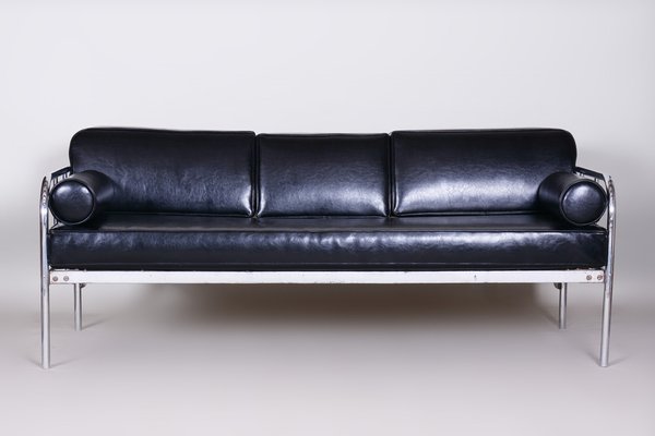 Bauhaus Sofa in Leather from Vichr a Spol, 1930s-WHY-1777951