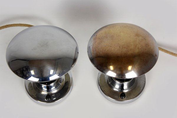 Bauhaus Style Chrome Table Lamps from Napako, 1940s, Set of 2-WVS-1791705