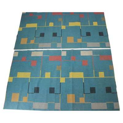 Bauhaus Style Geometric Rug, 1940s, Set of 2-TZ-1149646