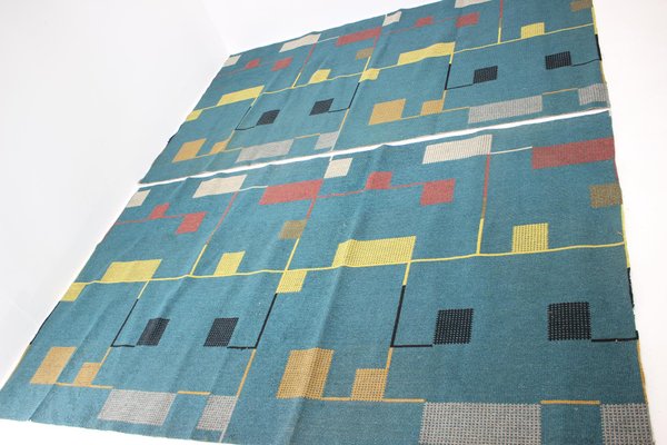 Bauhaus Style Geometric Rug, 1940s, Set of 2-TZ-1149646