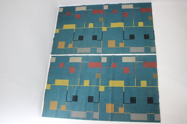 Bauhaus Style Geometric Rug, 1940s, Set of 2-TZ-1149646