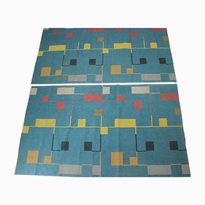 Bauhaus Style Geometric Rug, 1940s, Set of 2-TZ-1149646