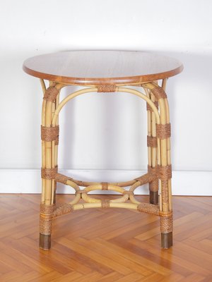 Bauhaus Style Rattan Coffee Table in Oak, 1920s-IND-1726542