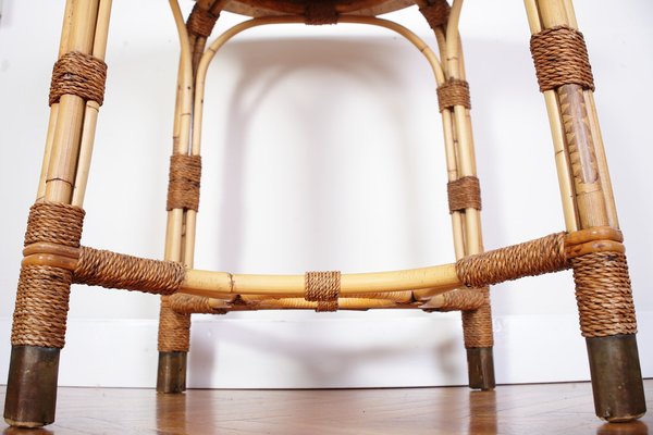 Bauhaus Style Rattan Coffee Table in Oak, 1920s-IND-1726542