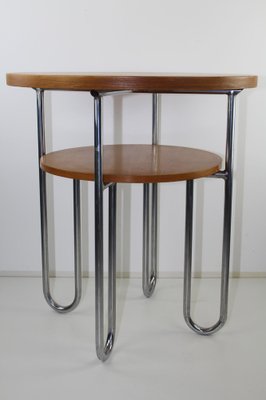 Bauhaus Style Steel Tube Table with Trumpet Legs, 1940s-ZWH-1279040