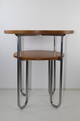 Bauhaus Style Steel Tube Table with Trumpet Legs, 1940s-ZWH-1279040