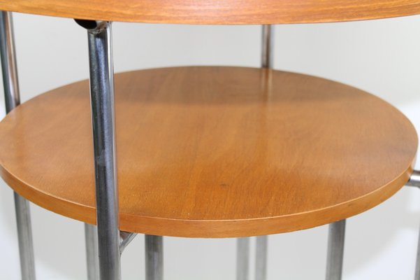 Bauhaus Style Steel Tube Table with Trumpet Legs, 1940s-ZWH-1279040