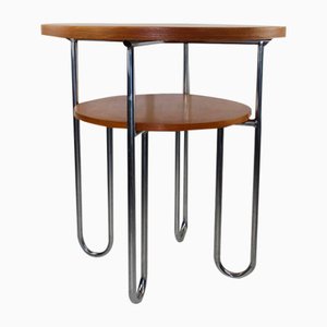 Bauhaus Style Steel Tube Table with Trumpet Legs, 1940s-ZWH-1279040