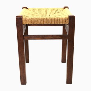 Bauhaus Style Stool with Cord Weave, 1930s-ZWH-870289