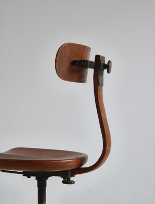 Bauhaus Style Swivel Desk Chair in Tube Steel and Beechwood by Fritz Hansen, 1930s-WRF-1270419