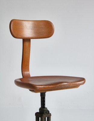 Bauhaus Style Swivel Desk Chair in Tube Steel and Beechwood by Fritz Hansen, 1930s-WRF-1270419